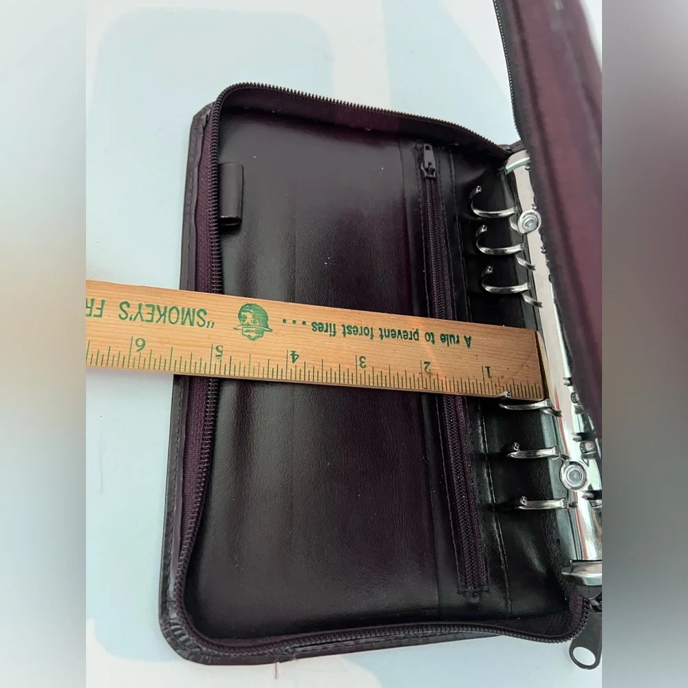 Mundex Portfolio Day Planner Wallet Cards Organizer Binder Top Grain Leather
